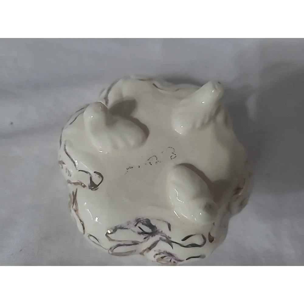 Vintage Royal‎ Copley Ceramic Footed Ring Bowl Decorated With Gold Ivy Branches